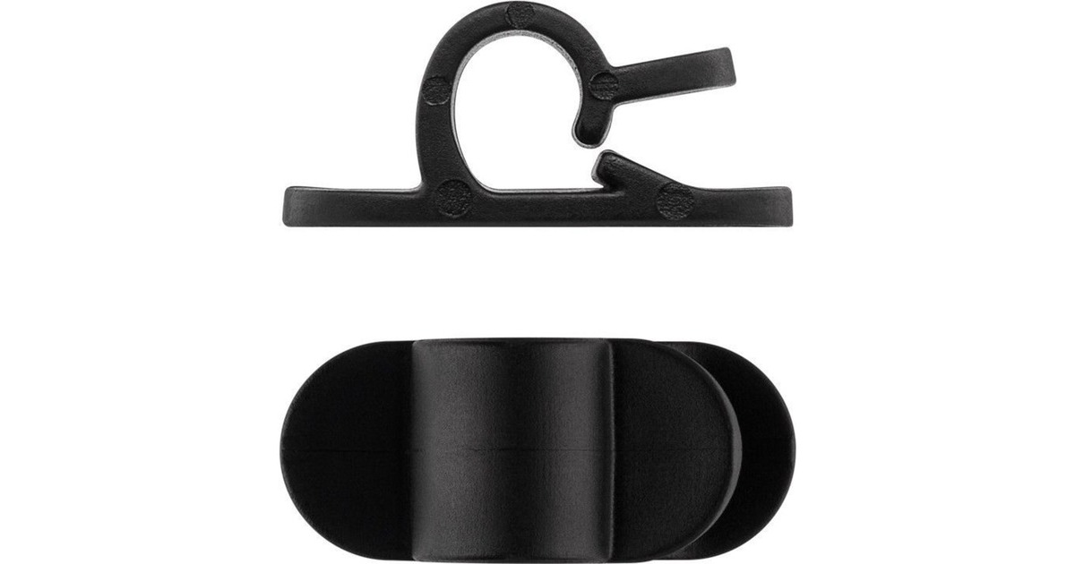 goobay Kabel Management Clip Set, Kabelführung(schwarz, 6er-Set)