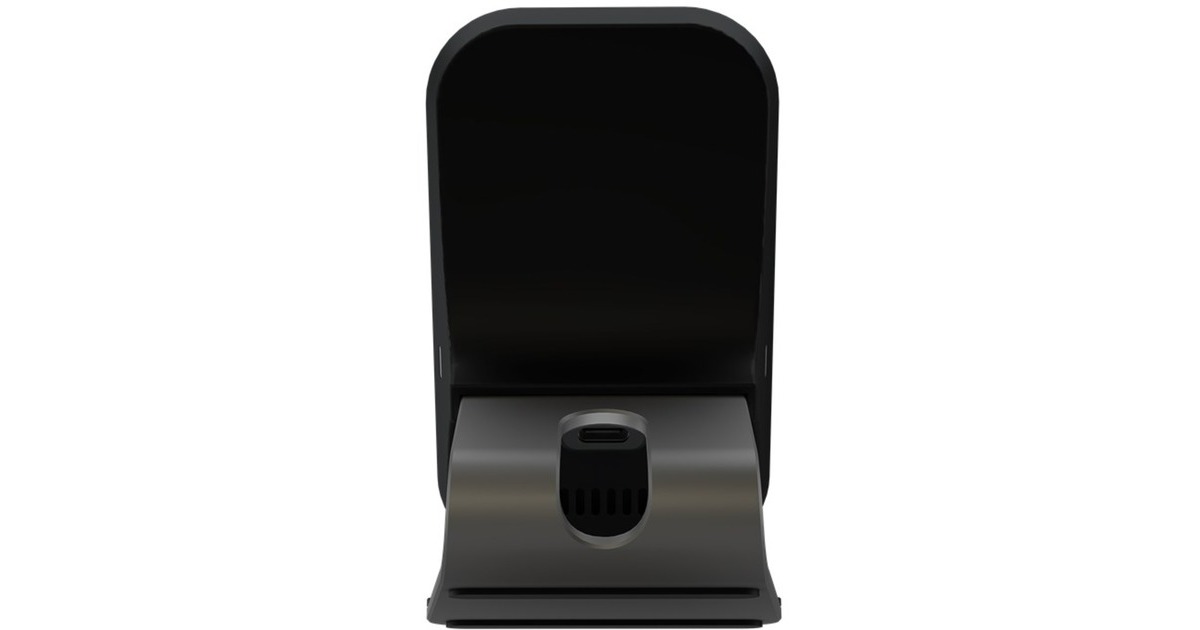 goobay Kabelloses Tisch-Schnellladegerät 10 W(schwarz, geeignet für Smartphones und Geräte mit Qi-Standard)