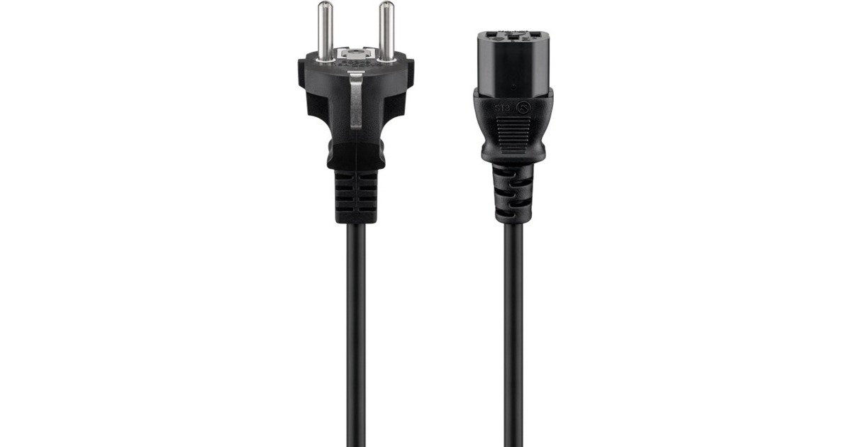 goobay Kaltgeräte Anschlusskabel(schwarz, 1,5 Meter)