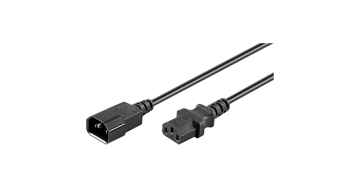 goobay Kaltgeräte-Verlängerungskabel(schwarz, 5 Meter)