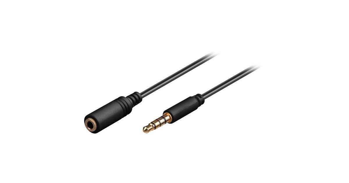 3,5mm 4 Pin slim(schwarz, 1,5 Meter) 3,5mm 4 Pin slim(schwarz, 1,5 Meter)