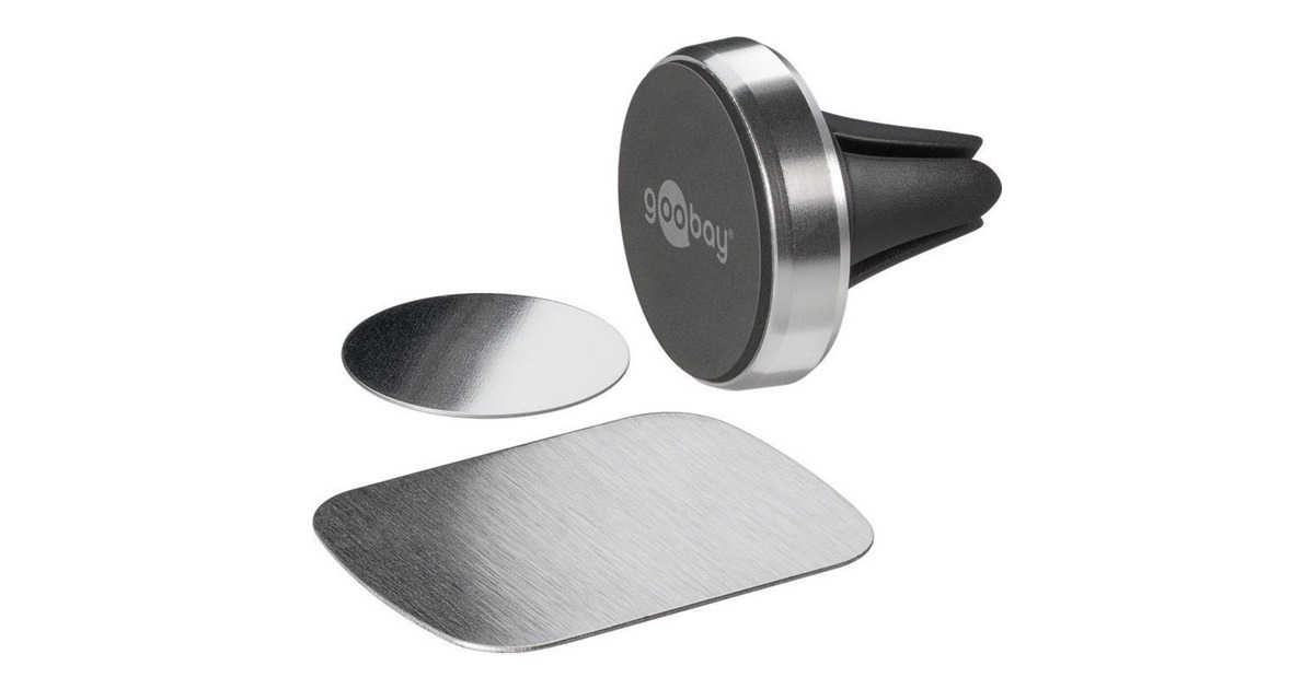 goobay Magnethalterungs-Set Slim(schwarz/silber)