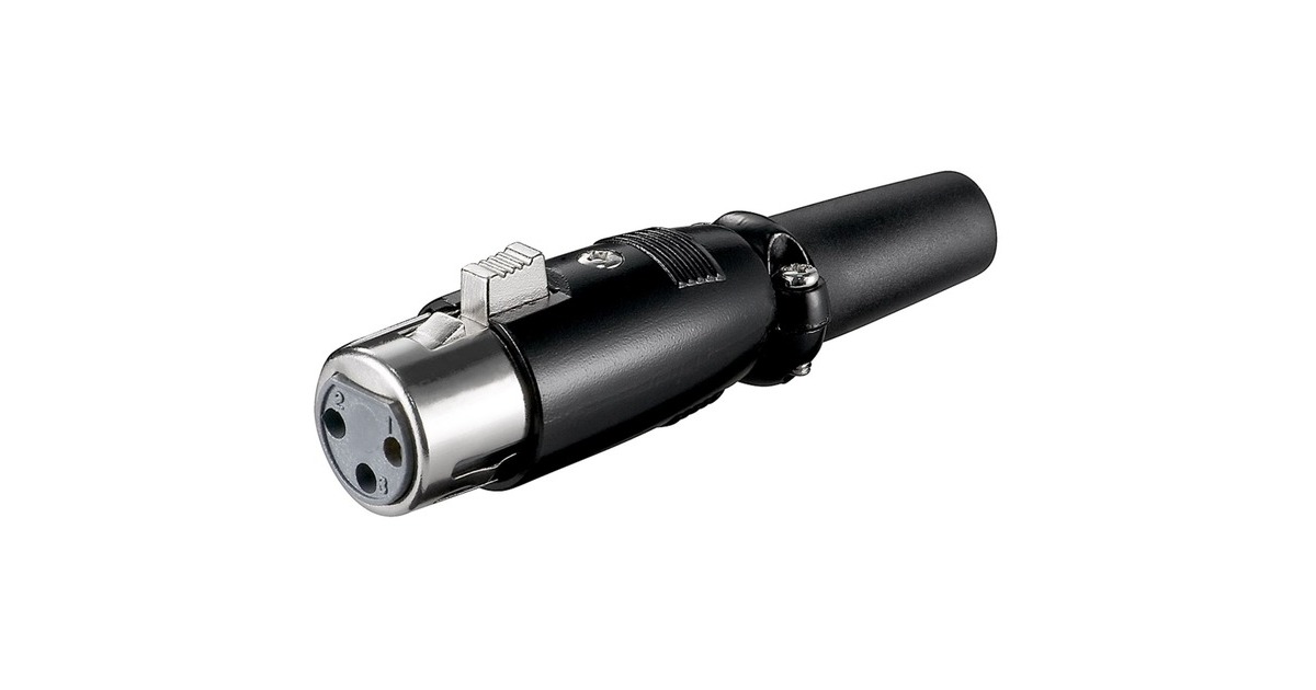 goobay Mikrofonkupplung, 3Pin(schwarz, 1 Stück)