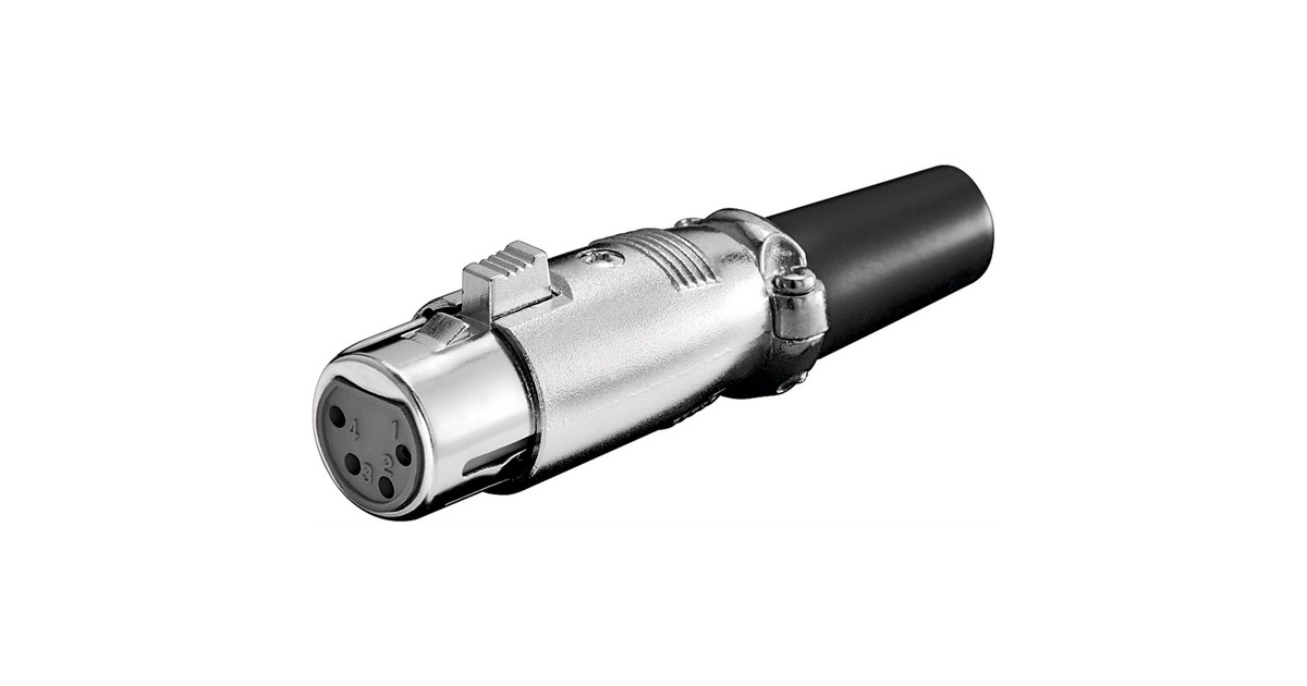 goobay Mikrofonkupplung, 4Pin(schwarz, 1 Stück)