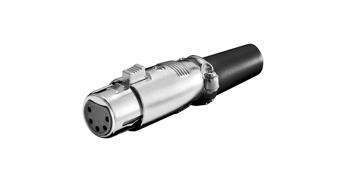 goobay Mikrofonkupplung, 5Pin(schwarz, 1 Stück)