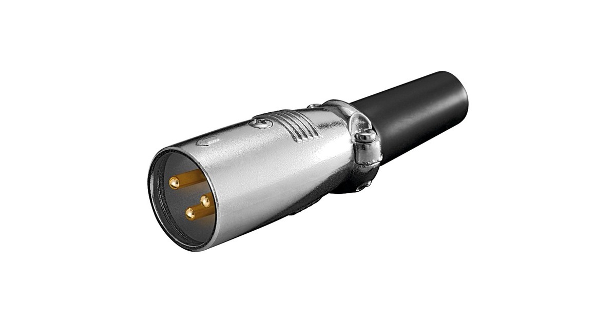 goobay Mikrofonstecker, 3Pin(schwarz, 1 Stück)