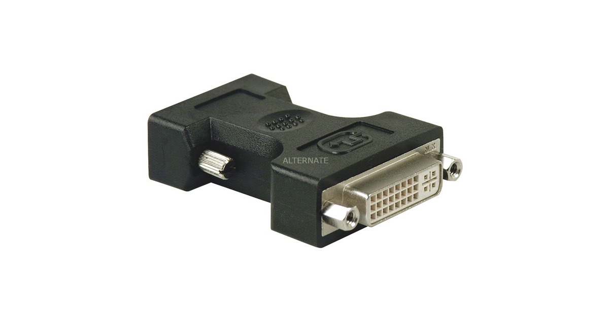 goobay Monitoradapter(schwarz, VGA Stecker - DVI-I Buchse, Bulk)