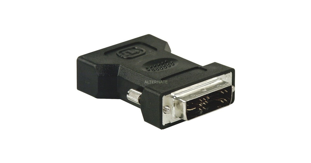 goobay Monitoradapter(schwarz, DVI-I Stecker - VGA Buchse, Bulk)