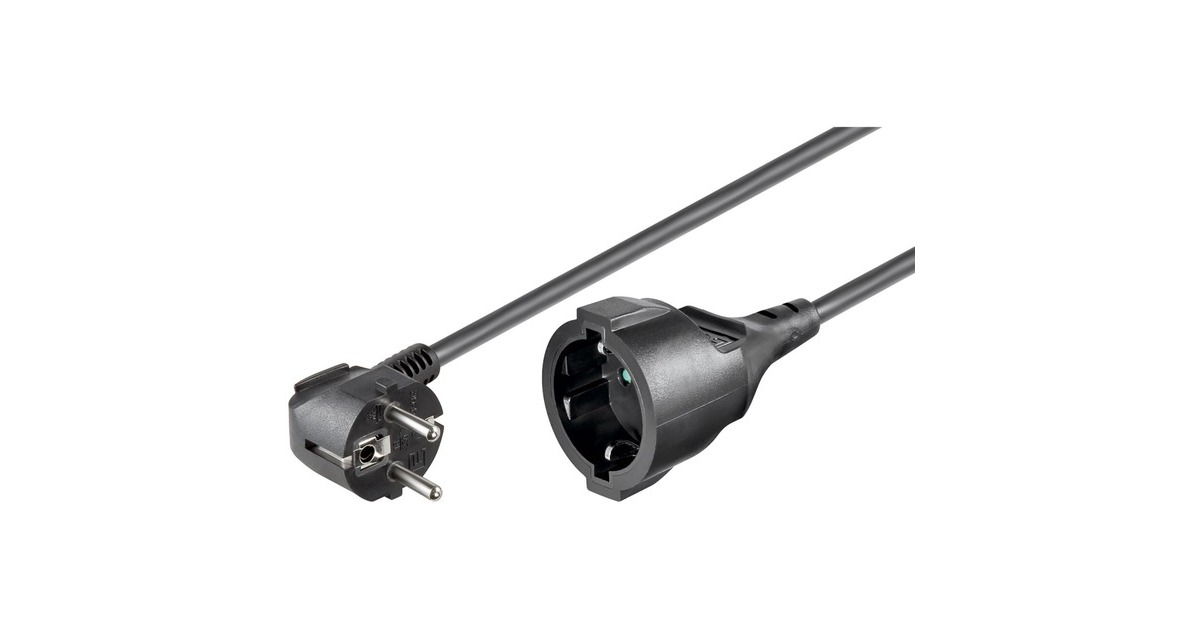 goobay Netzkabel Verlängerung, 3m, Verlängerungskabel(schwarz, Schutzkontakt-Stecker) goobay Netzkabel Verlängerung, 3m, Verlängerungskabel(schwarz, Schutzkontakt-Stecker)