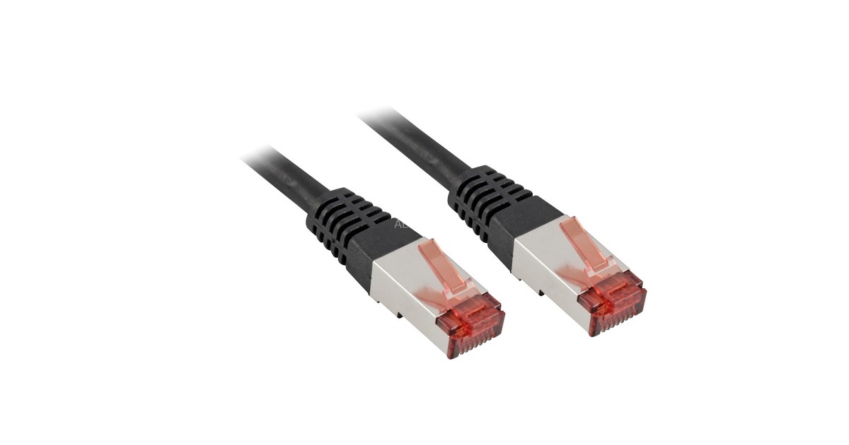 goobay Patchkabel Cat.6 S/STP(schwarz, 50 cm)