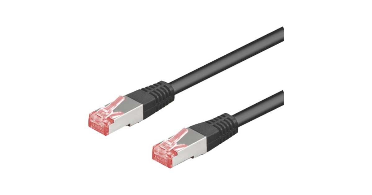 goobay Patchkabel Cat.6 S/STP(schwarz, 10 Meter)