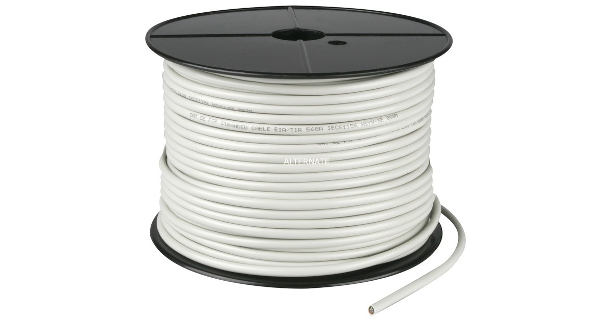 goobay Patchkabel RJ45 Cat.5e FTP(grau, 100 Meter, flexibel)