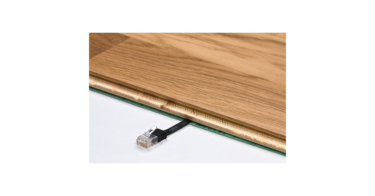 RJ-45 Stecker(weiß, 50cm, flach, Cat.5e U/UTP)