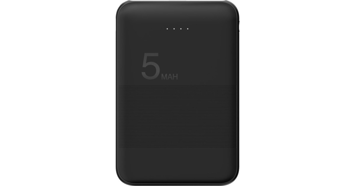goobay Powerbank kompakt 5.000 mAh(schwarz, 5.000 mAh, Quick Charge 3.0)