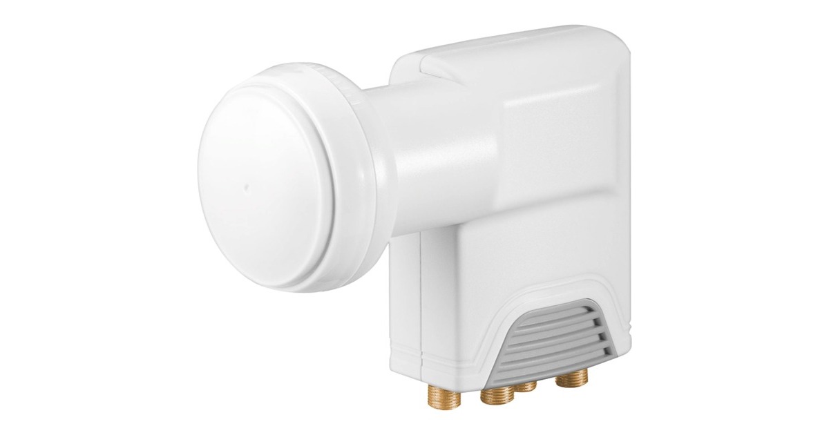 goobay Quattro Universal LNB 0,1dB(weiß/grau)