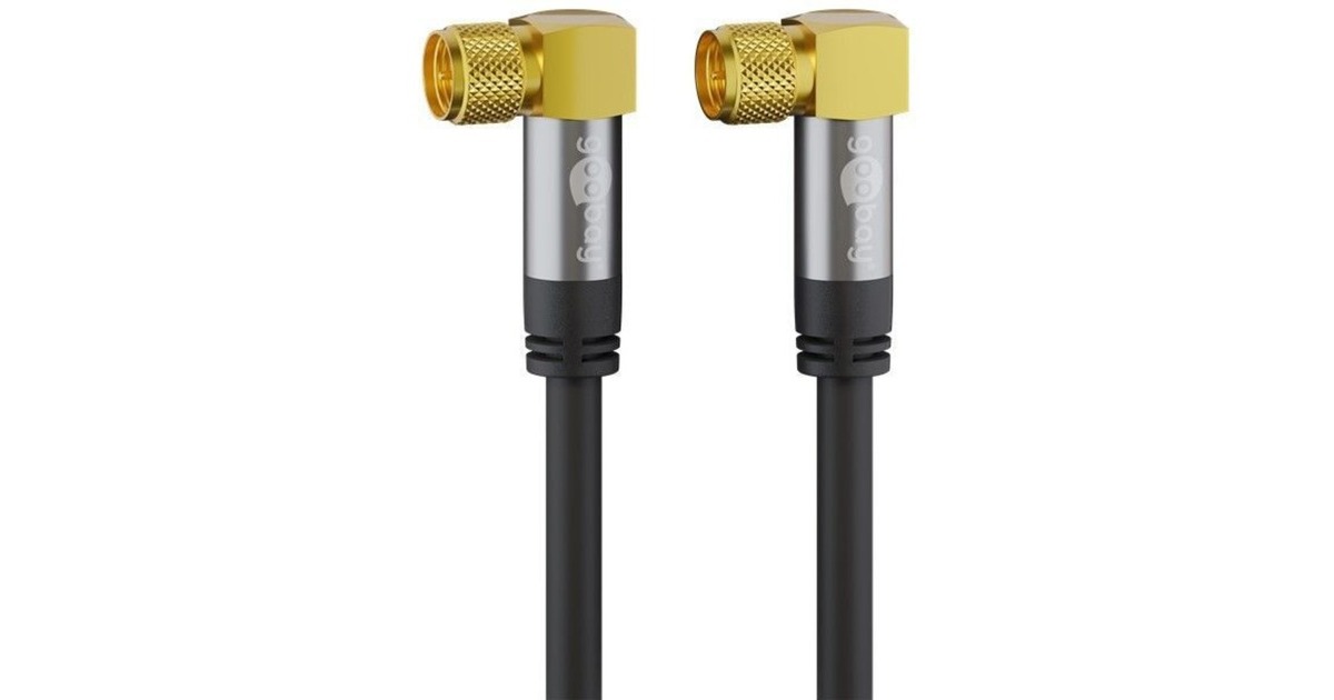 F-Stecker 90°(schwarz, 10 Meter)