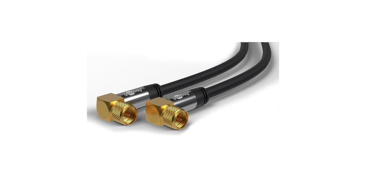 F-Stecker 90°(schwarz, 10 Meter)