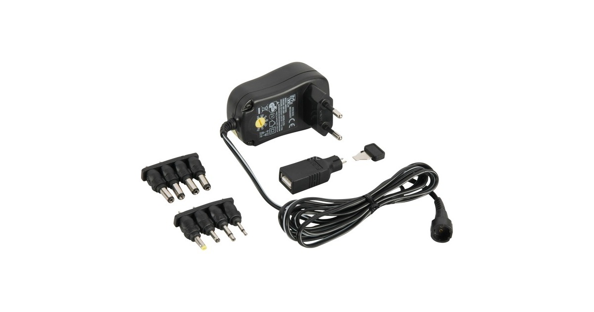 goobay Schaltnetzteil 1000 mA(schwarz, 3-12 Volt)