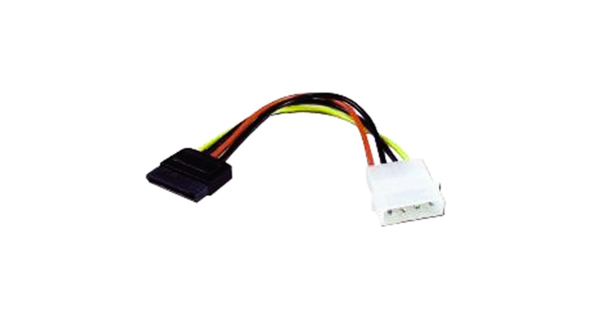 goobay Serial-ATA Stromadapter(schwarz/rot, Retail)