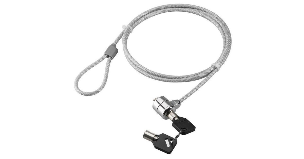 goobay Sicherheitsschloss für Notebooks und PC, Einsteckschloss(schwarz)