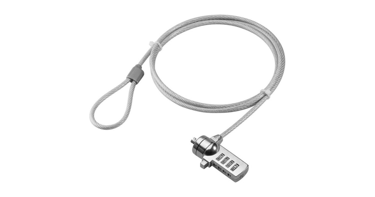 goobay Sicherheitsschloss für Notebooks und PC, Einsteckschloss(silber)