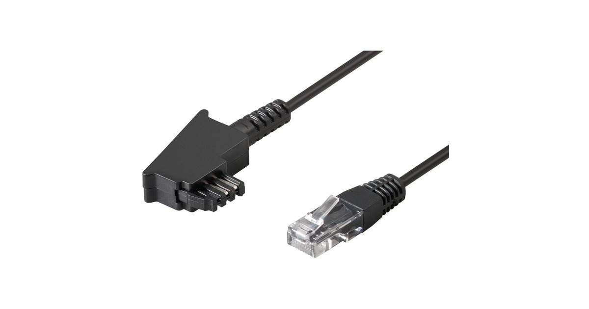 goobay TAE Anschlusskabel DSL/VDSL(schwarz, 10 Meter)