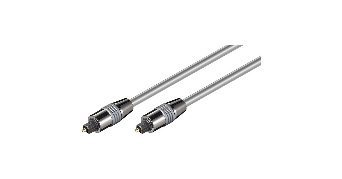 goobay Toslink-Kabel HQ(silber, 50 cm)