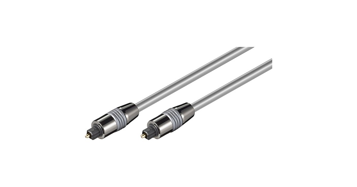 goobay Toslink-Kabel HQ(silber, 1 Meter)