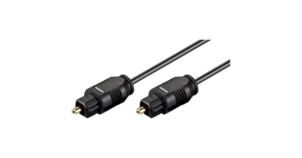 goobay Toslink-Kabel, LWL-Kabel Toslinkstecker(schwarz, 5 Meter)