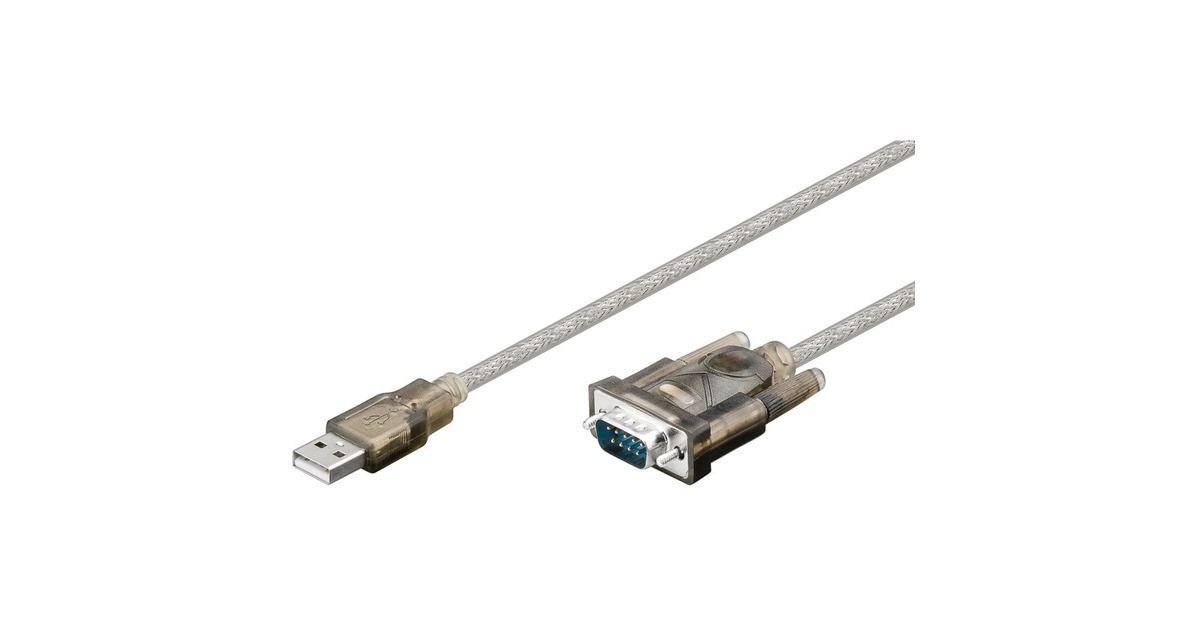Seriell RS-232 Stecker(transparent, 1,5 Meter)