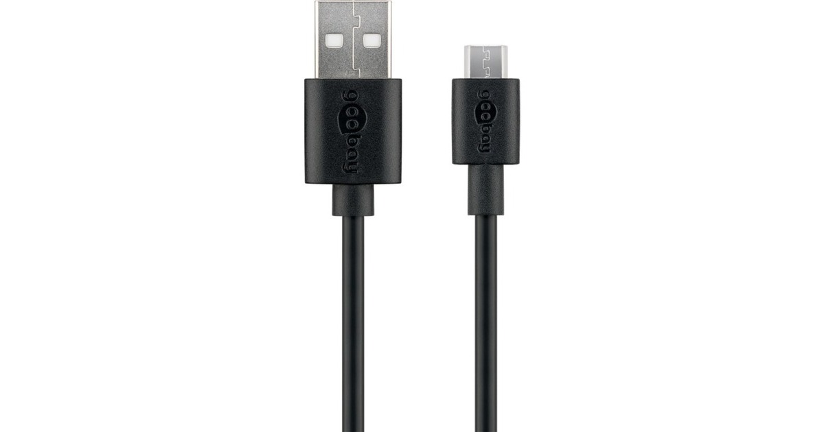 Micro-USB Stecker(schwarz, 1 Meter)
