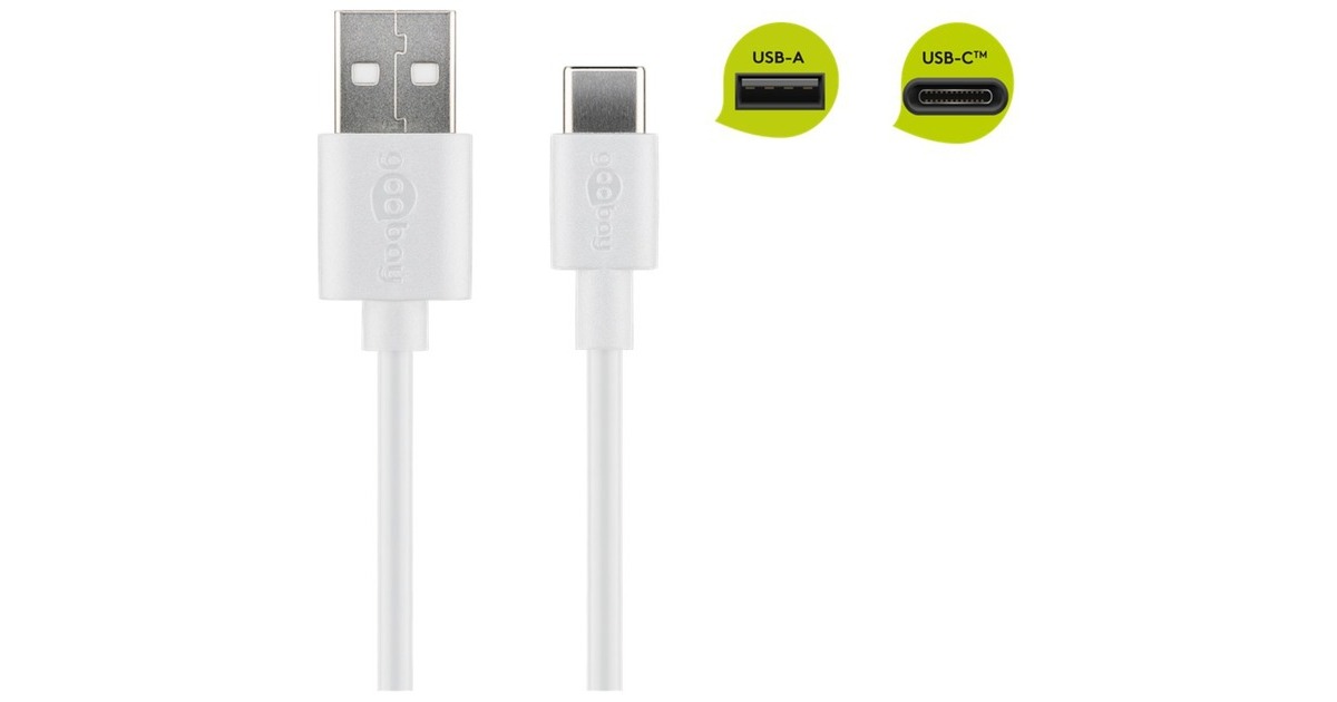 USB-C Stecker(weiß, 1 Meter)