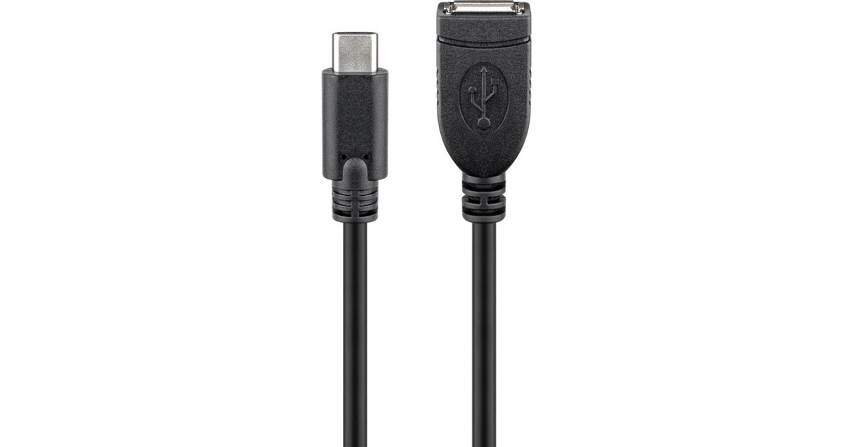 USB-A Buchse(schwarz, 20cm)