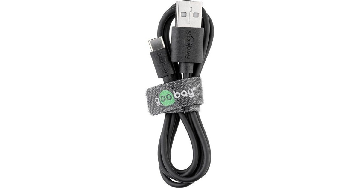goobay USB-C Dual Ladeset 2,4 A, Ladegerät(schwarz)