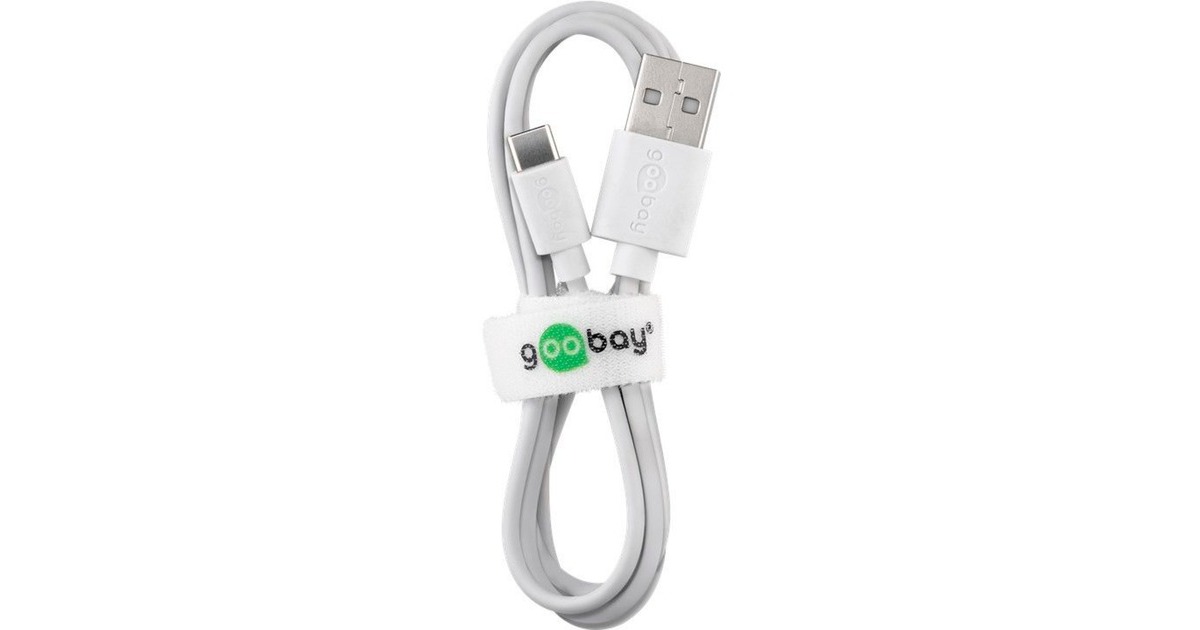 goobay USB-C Dual Ladeset 2,4 A, Ladegerät(weiß)