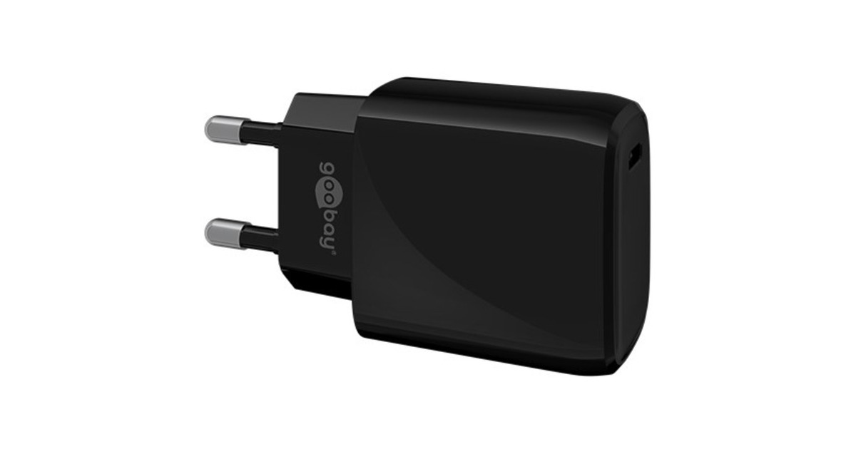 goobay USB-C PD (Power Delivery) Schnellladegerät (20W)(schwarz)