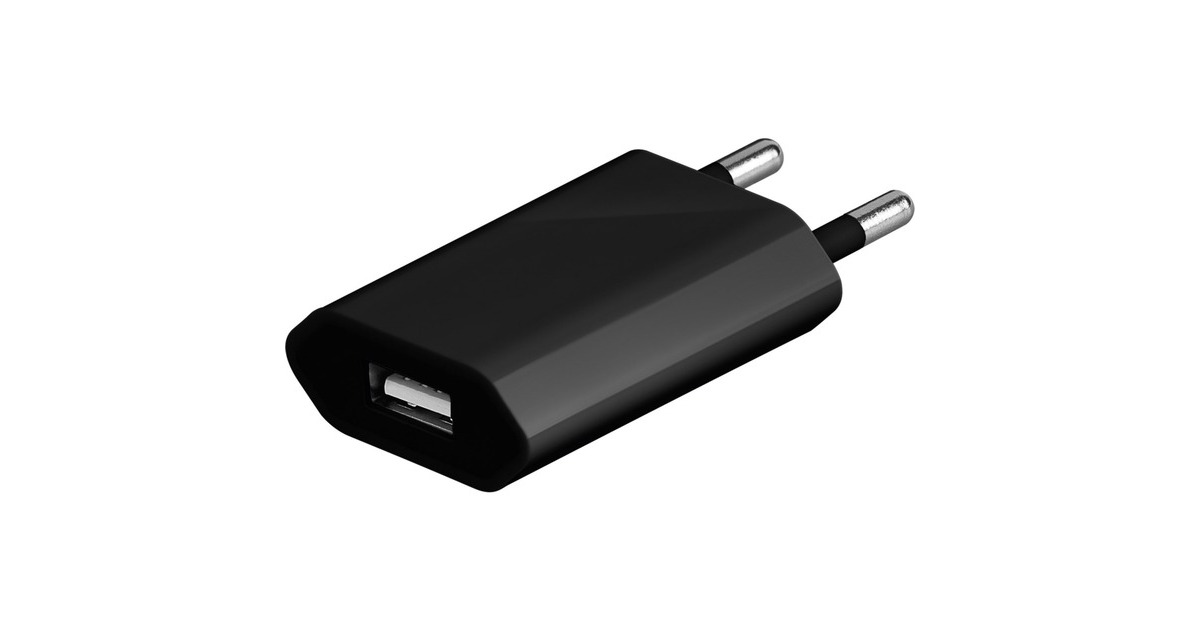 goobay USB-Ladegerät 1 A (5W) schwarz(schwarz)