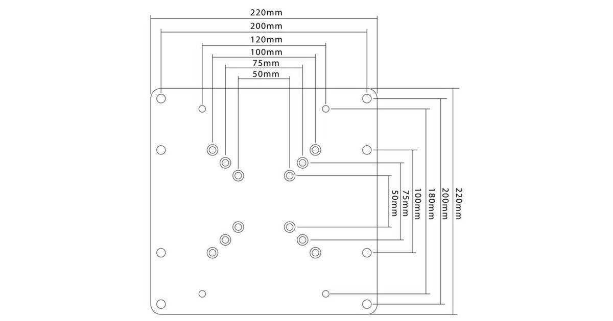 goobay VESA-Adapter für TV-Wandhalterung(schwarz)
