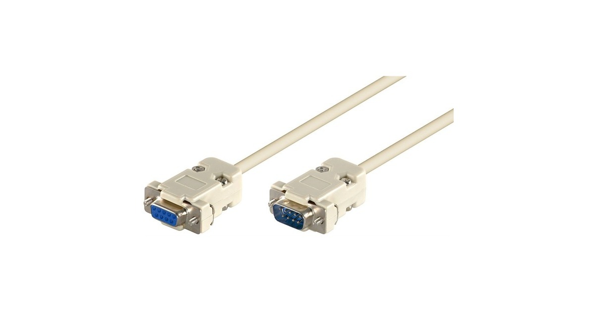 goobay Verlängerungskabel Seriell 9polig Stecker/Buchse(grau, 5 Meter)