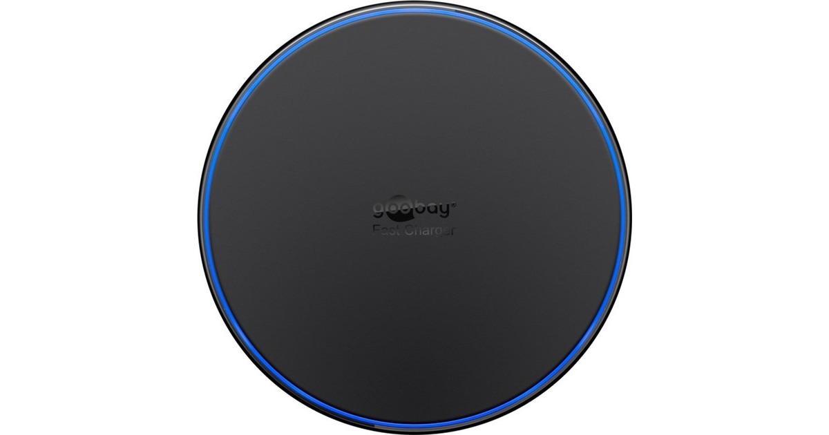 goobay Wireless Fast Charger 10 W, Ladegerät(schwarz)