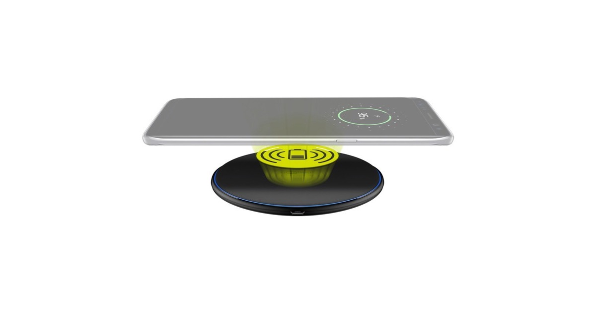 goobay Wireless Fast Charger 10 W, Ladegerät(schwarz)