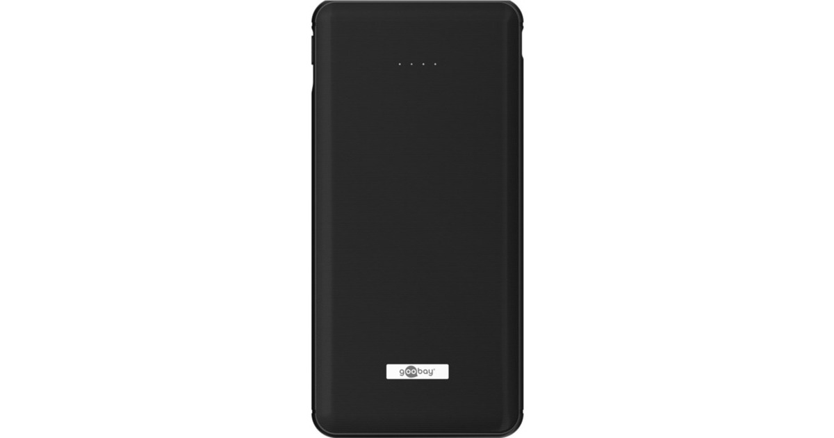 goobay Wireless Schnelllade-Powerbank 10000mAh(schwarz, PD, QC 3.0, 10.000 mAh)