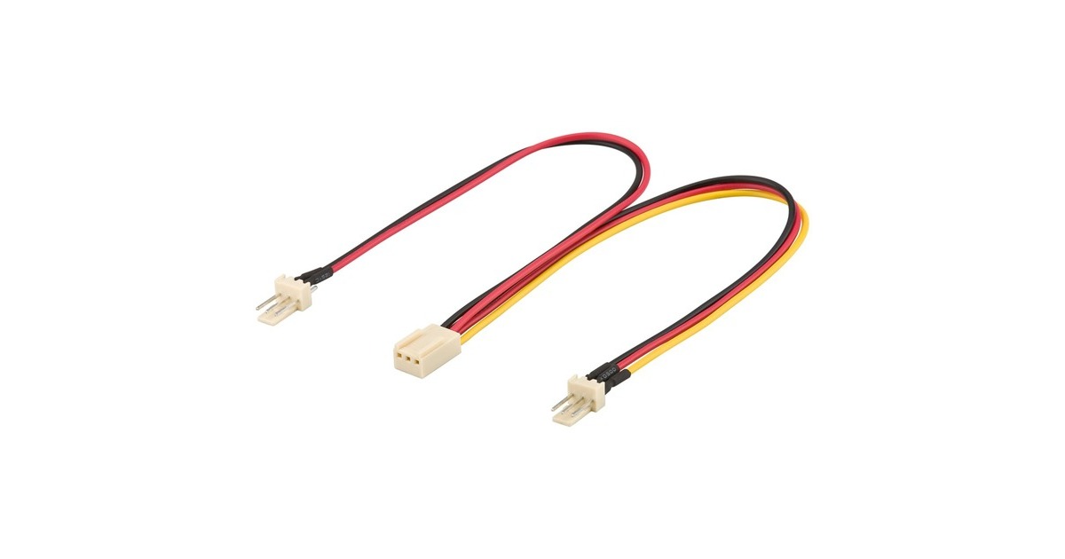 2x 3Pin Stecker(schwarz/rot)