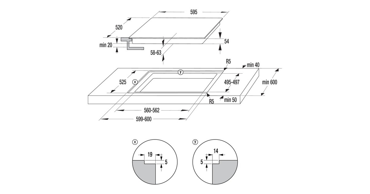 gorenje Black Set 4 Induktion, Herdset(schwarz)