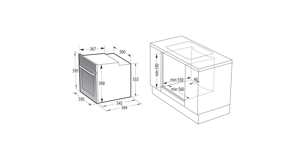 gorenje Black Set 4 Pyrolyse, Backofen-Set(edelstahl)