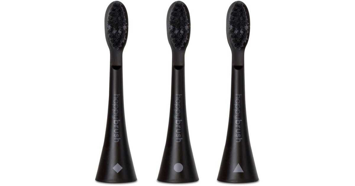 happybrush ECO VIBE 3 All Black Aufsteckbürsten(schwarz)