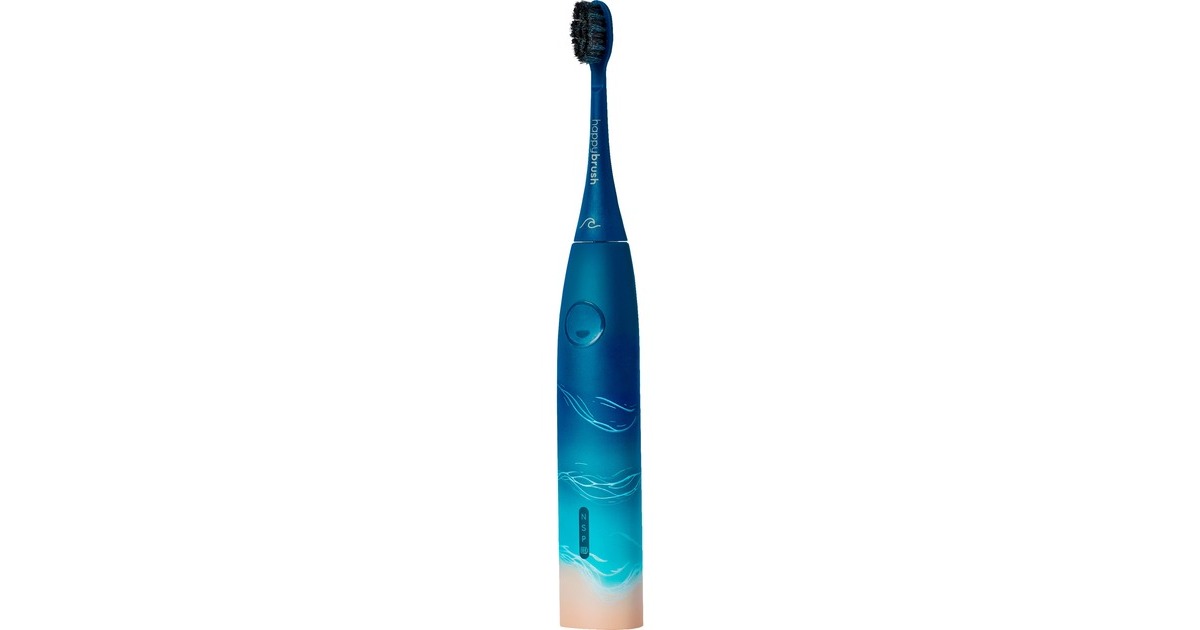 happybrush StarterKit Schall Eco VIBE 3 Ocean, Elektrische Zahnbürste(blau/beige)