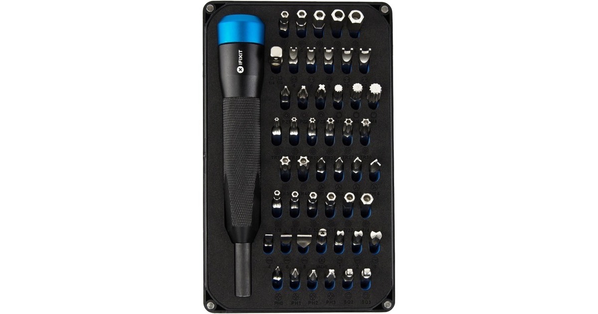 iFixit Mahi Precision Bit Set, Bit-Satz(schwarz/blau, 49-teilig)