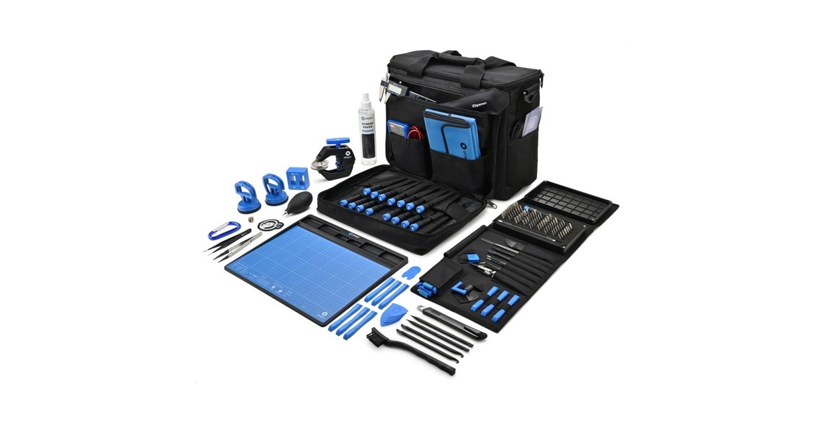 iFixit Repair Business Toolkit, 143-teilig, Werkzeug-Set(schwarz/blau, für Elektronikreparaturen)