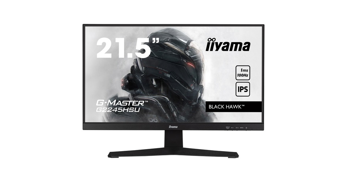 iiyama G-Master G2245HSU-B1, LED-Monitor(55 cm (21 Zoll), schwarz, FullHD, IPS, AMD Free-Sync, 100Hz Panel)